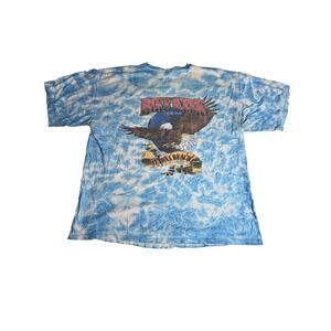 Vintage 1999 Daytona Beach Bike Week T Shirt Mens XL Tie Dye Eagle Sherry's Best